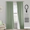 108 Inch Long Blackout Curtains & Drapes for Track System Pleated with Hooks Rings 2 Panels Set,Linen Black Out Back Tab 9FT Ceiling to Floor Length Curtains for Living Room,Cream Ivory