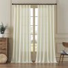 81xrOmyjk0L._AC_SL1500 Pleated Linen Curtains 96 Inches Long for Living Room 2 Panel Set, Semi Sheer Pinch Pleat Back Tab Drapes with Hooks Neutral Boho Light Filtering Curtain for Bedroom Window 8 Ft W38xL96