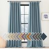 Faux Linen Curtains 90 inches Long for Doorway, Pinch Pleated Thick Room Darkening Window Treatments Noise Reducing Privacy for Living Room/Bedroom, Natural, W34 x L90, 2 Panels