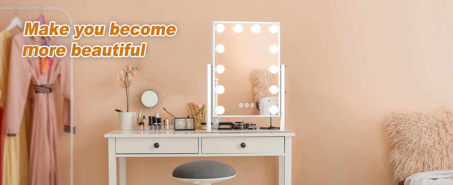 Lighting mirror with light