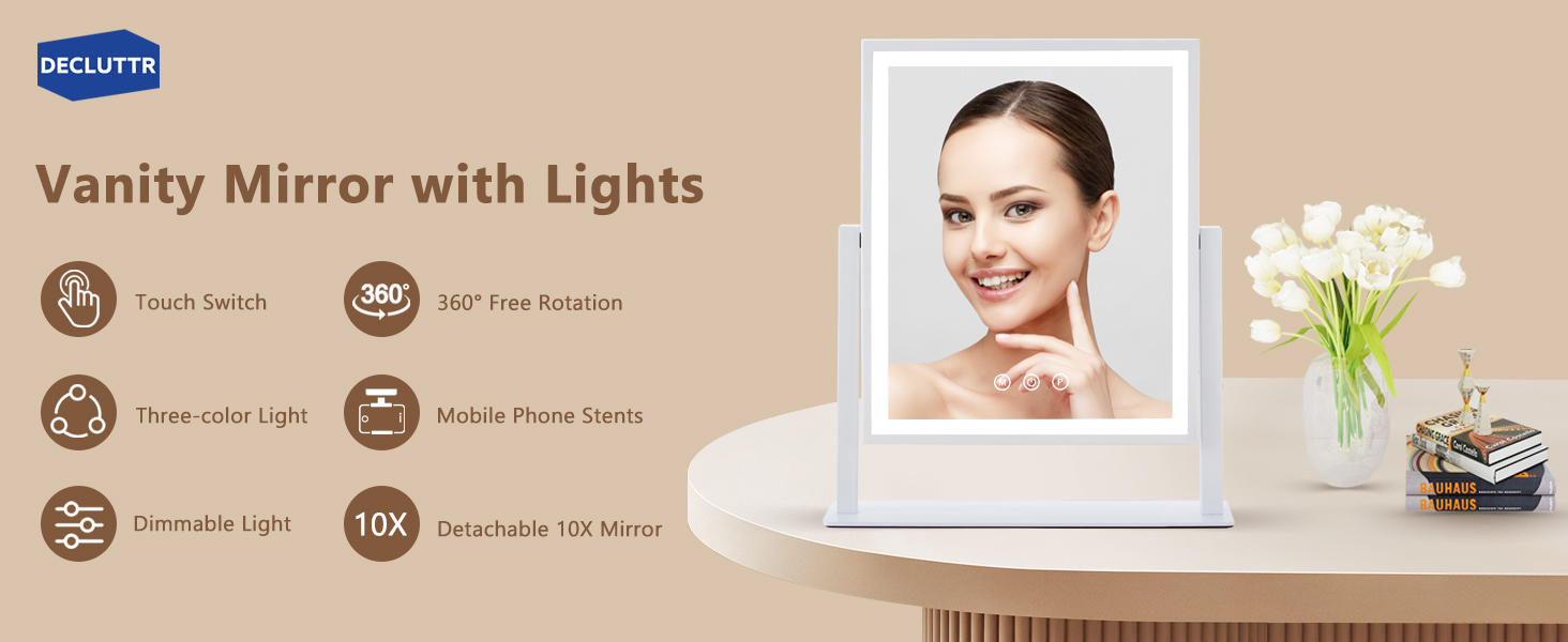 Vanity mirror with lights