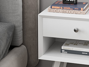 White nightstand
