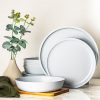 914n6ZWK_-L._AC_SL1500 12 Piece Melamine Dinnerware Set - Durable, Dishwasher Safe Blue Plates and Bowls - Dining, Parties, Camping Dish Set Blue Planet Collection