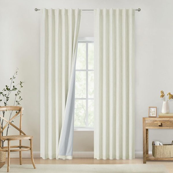 91E0IxywhxL._AC_SL1500 Chambray Blue Full Blackout Curtains 84 inch for Bedroom Living Room Darkening Soundproof Window Panels Thermal Insulated Rod Pocket Back Tab Grayish Blue Drapes 2 Panels 50" Wx84 L