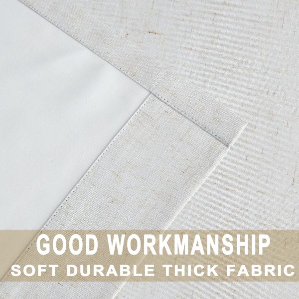 91IPf6GQFjL._AC_SL1500 Linen Blended Pinch Pleated Drapes,Blackout and Thermal Insulated Noise Reducing Pleated Curtains for Bedroom Nursery,Backtab 108 Inches with 9 Hooks,40"x108", 1 Panel,Natural Beige