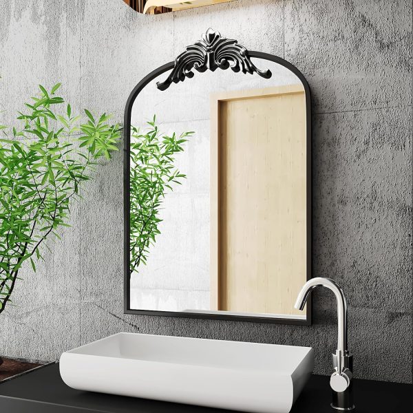 Black Vanity Mirror, 26×38 Black Mirror for Bathroom,Large Bathroom Mirror,Square Mirror (Black)