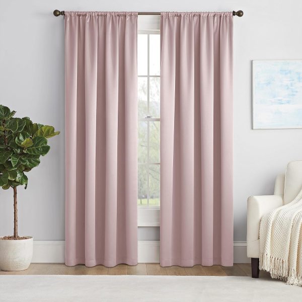 Modern Room Darkening Rod Pocket Window Curtain for Bedroom (1 Panel), 54 in x 54 in, Grey