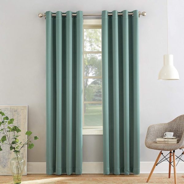 91UfRPCYUKL._AC_SL1500 Energy Efficient Grommet Curtain Panel, 40" x 84", Mineral
