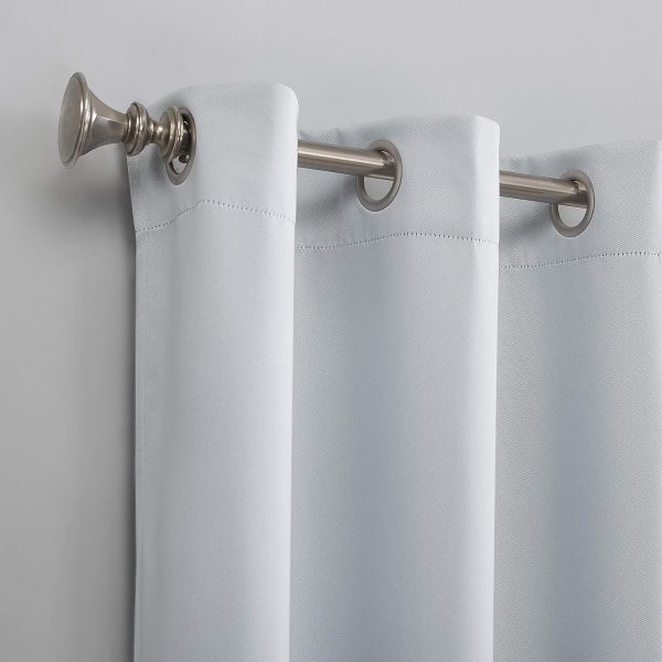 91gaR2t3FUL._AC_SL1500 Energy Saving Blackout Grommet Curtain Panel, 40" x 84", Dove White 2 Count (Pack of 1)