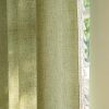 91rfzYODVwL._AC_SL1500 Curtains 63 Inches Long, Bohemian Linen Style Textured Curtains with Tassels for Bedroom, Semi Blackout Farmhouse Drapes, Rod Pocket Window Treatments 2 Panels, 52" x 63", Olive Green