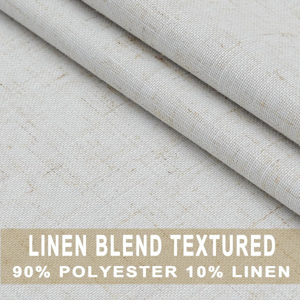 91t5yMGvHDL._AC_SL1500 Linen Blended Pinch Pleated Drapes,Blackout and Thermal Insulated Noise Reducing Pleated Curtains for Bedroom Nursery,Backtab 108 Inches with 9 Hooks,40"x108", 1 Panel,Natural Beige