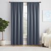 Modern Room Darkening Rod Pocket Window Curtain for Bedroom (1 Panel), 54 in x 54 in, Grey