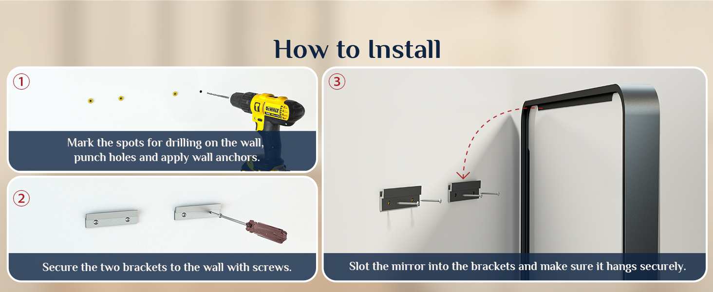 Black Framed Bathroom Mirror