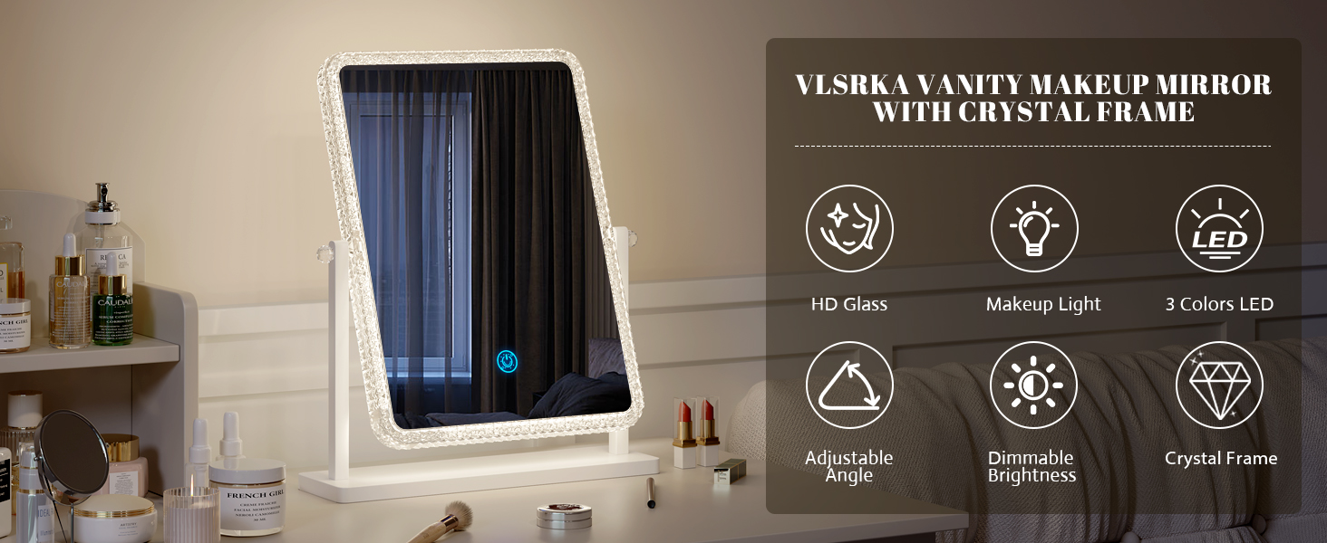 Desk mirror for makeup