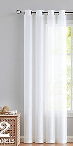 Linen Texture sheer curtains