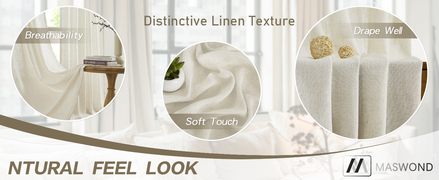 Pinch Pleated Window Curtains Pinch Pleat Back Tab Light Filtering Drapes with Hooks Boho Farmhouse