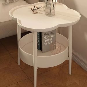 Four-Leaf-Clover-Modern-Minimalist-Bedroom-Sofa-Edge-Cabinet-Bedside-Table-Cream-Style-Table-Storage-Table Four Leaf Clover Modern Minimalist Bedroom Sofa Edge Cabinet Bedside Table Cream Style Table Storage Table Small Coffee Table