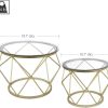 Gold-Coffee-Table-Round-End-Table-Set-of-2-Coffee-Table-with-Metal-Frame-and-Tempered_b9834be3-0fbb-4bc4-bbac-dba8dca6de11 Gold Coffee Table, Round End Table Set of 2, Coffee Table with Metal Frame and Tempered Glass Top, Modern Accent Side Table