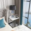 LUVODI-Square-End-Table-White-Marble-Sofa-Corner-Side-Bedside-Table-with-Gold-n-Black-Legs_ea669304-c7c7-4b8d-8f33-b202f920e2d4 Square End Table White Marble Sofa Corner Side Bedside Table with Gold n Black Legs