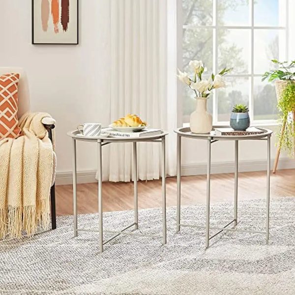 Metal-Tray-Sofa-Side-Tables-Set-of-2-Outdoor-Indoor-Snack-Coffee-Accent-Living-Room-Waterproof_4440048a-9c7a-446a-b697-cdcf9c2a5ac8 Metal Tray Sofa Side Tables Set of 2 Outdoor Indoor Snack Coffee Accent Living Room Waterproof Anti-Rust End Table Grey Decor