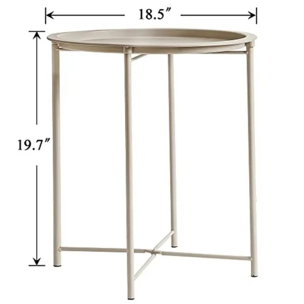 Metal-Tray-Sofa-Side-Tables-Set-of-2-Outdoor-Indoor-Snack-Coffee-Accent-Living-Room-Waterproof_bde60e07-66ed-4c1f-ab7f-9d8a7e63ad7b Metal Tray Sofa Side Tables Set of 2 Outdoor Indoor Snack Coffee Accent Living Room Waterproof Anti-Rust End Table Grey Decor