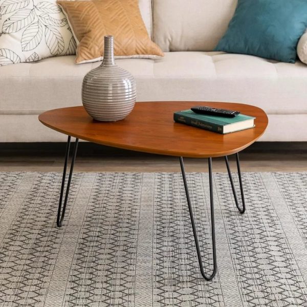 Mid-Century-Modern-Hairpin-Coffee-Table-Set-Living-Room-Accent-Ottoman-Storage-Shelf-Set-Of-2_9ccc48ac-5a39-4204-8d07-44ac009ce6b8 Mid Century Modern Hairpin Coffee Table Set Living Room Accent Ottoman Storage Shelf, Set Of 2, Walnut