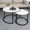Miereirl-Round-Nesting-Coffee-Table-Circle-Accent-Tables-for-Small-Spaces-Side-End-Set-of-2 Round Nesting Coffee Table Circle Accent Tables for Small Spaces Side End Set of 2 Living Room Balcony Office