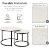 Miereirl-Round-Nesting-Coffee-Table-Circle-Accent-Tables-for-Small-Spaces-Side-End-Set-of-2_9b3e0f62-3e94-4585-8386-c8f8ad8f4085 Round Nesting Coffee Table Circle Accent Tables for Small Spaces Side End Set of 2 Living Room Balcony Office