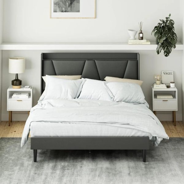 Nightstand,Small Bedside Table with Gold Frame,White Night Stand,Bedside Furniture,Side Table with Drawer and Shelf for Bedroom