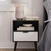 Nightstand-Small-Bedside-Table-with-Two-Drawers-Bedside-Furniture-Mid-Century-Modern-End-Table-with-for_0aadef79-c27c-48d2-b576-060951c73603 Nightstand,Small Bedside Table with Two Drawers,Bedside Furniture,Mid-Century Modern End Table with for Bedroom,Living Room