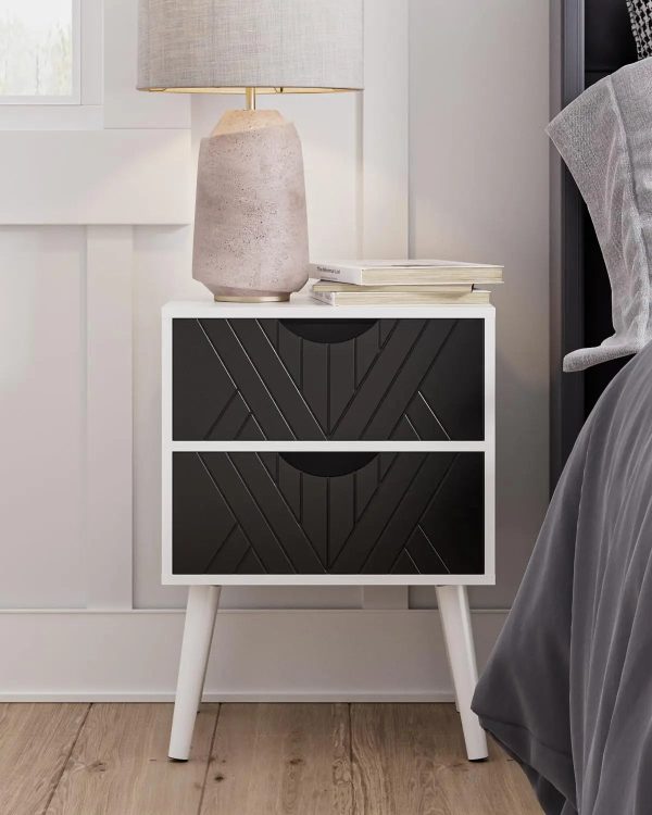 Nightstand-Small-Bedside-Table-with-Two-Drawers-Bedside-Furniture-Mid-Century-Modern-End-Table-with-for_d4208444-2a04-409f-8991-118837c6bf9a Nightstand,Small Bedside Table with Two Drawers,Bedside Furniture,Mid-Century Modern End Table with for Bedroom,Living Room