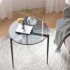 Round-Coffee-Side-End-Table-Leisure-Tempered-Glass-Side-Table-with-Sleek-Metal-Legs Round Coffee Side End Table Leisure Tempered Glass Side Table with Sleek Metal Legs