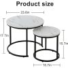 Round-Nesting-Coffee-Table-Side-Table-Set-of-2-End-Tables-for-Living-Room-Bedroom-Balcony_71232e0c-cb66-403b-b7e9-4effc3aa22bc Round Nesting Coffee Table Side Table Set of 2 End Tables for Living Room Bedroom Balcony,Faux Marble Wooden Table 31IN