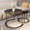 Round-Nesting-Coffee-Table-Side-Table-Set-of-2-End-Tables-for-Living-Room-Bedroom-Balcony_837b193b-82ee-4476-8fea-2b5a5d88fab4 Round Nesting Coffee Table Side Table Set of 2 End Tables for Living Room Bedroom Balcony,Faux Marble Wooden Table 31IN