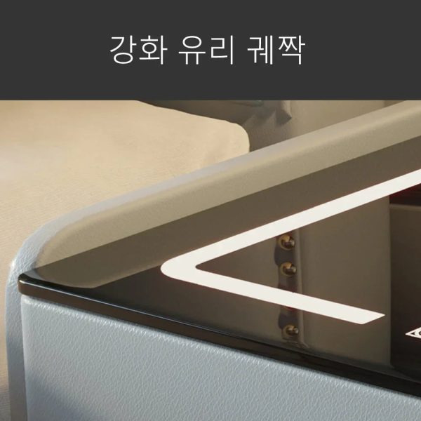Smart Bedside Table Narrow Smart Nightstands Modern Minimalism LED Ultra Narrow Smart Bedside Table with Wireless USB Charging