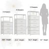 Tall 4 Drawers Dresser, Vertical Storage Tower for Bedroom,  Closet Organizer, Bedside Table , Wood Top, nightstand