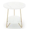 Tribesigns-2-Tier-Faux-Marble-End-Table-Round-Side-Table-with-Shelves-Small-Coffee-Accent-Table_57441be2-9551-4abc-aa84-3fa9b5e12016 2 Tier Faux Marble End Table Round Side Table with Shelves Small Coffee Accent Table for Living Room, White and Gold