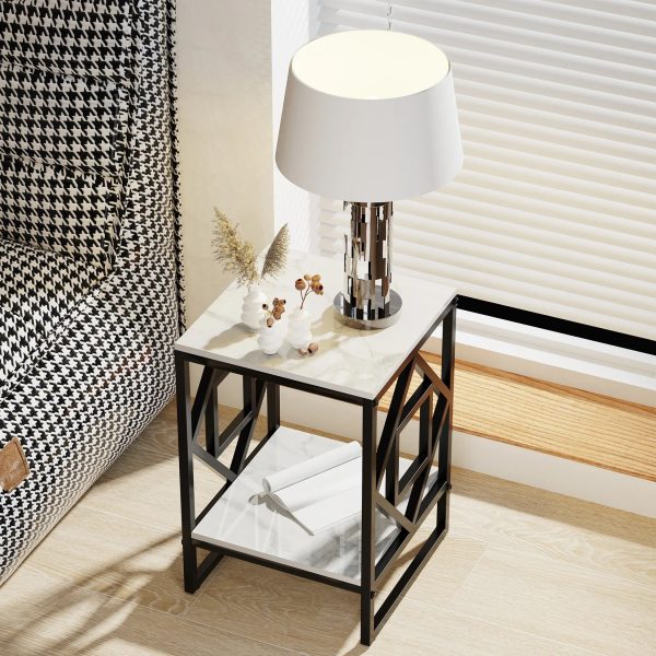 White-Marble-Top-Side-Table-Sofa-End-Table-Bedside-Nightstand-Black-Coated-Frame_db2c1edc-1b97-4282-b1b3-dd4b1c7cf105 White Marble Top Side Table Sofa End Table Bedside Nightstand Black Coated Frame
