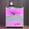 White-Nightstand-with-Wireless-Charging-Station-and-LED-Lights-Modern-Bedside-Table-with-Jewelry-Storage-Drawers_4907460c-5662-498a-937d-42d619476a86 White Nightstand with Wireless Charging Station and LED Lights, Modern Bedside Table with Jewelry Storage Drawers,Side End Table