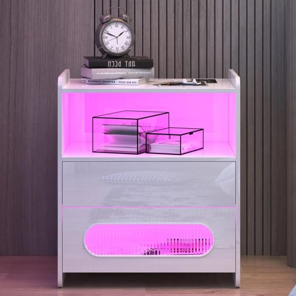 White-Nightstand-with-Wireless-Charging-Station-and-LED-Lights-Modern-Bedside-Table-with-Jewelry-Storage-Drawers_4907460c-5662-498a-937d-42d619476a86 White Nightstand with Wireless Charging Station and LED Lights, Modern Bedside Table with Jewelry Storage Drawers,Side End Table