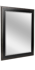 Head West Bronze Ornate Mirror, 28.5" x 34.5"