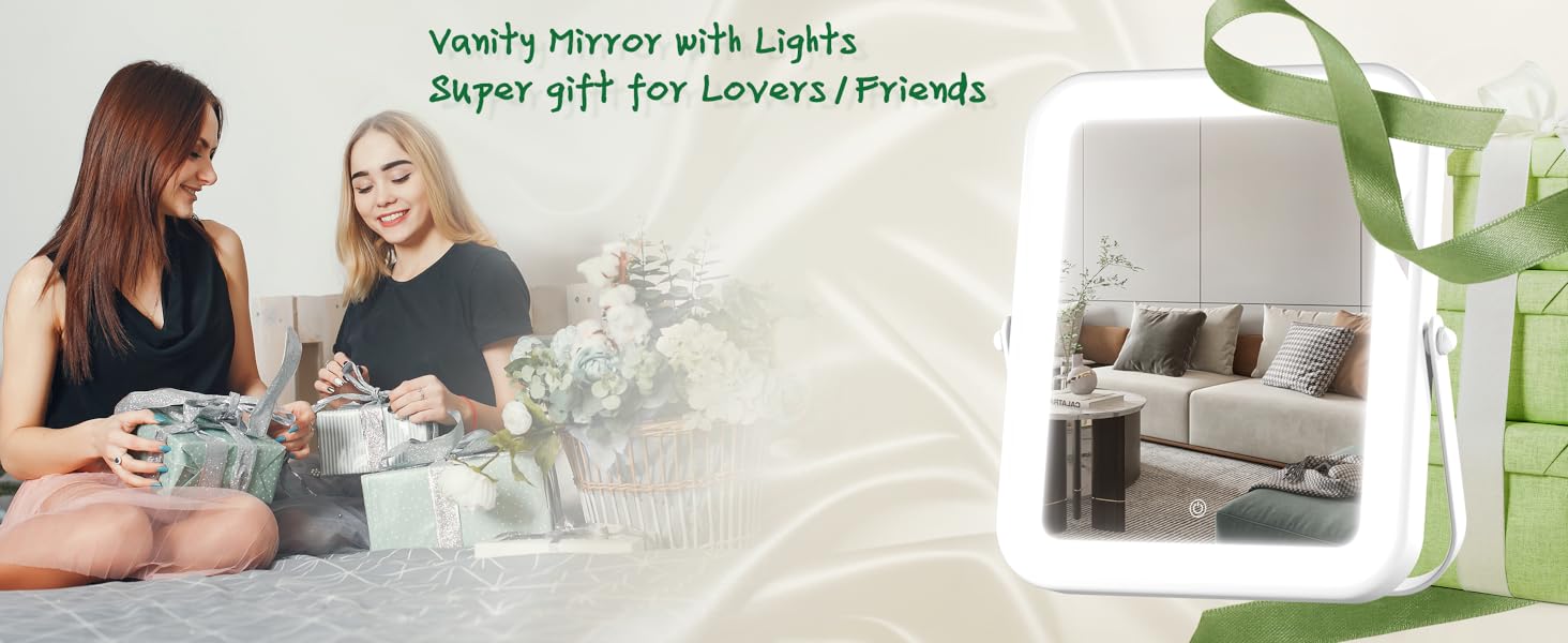 mirror with lights for makeup desk