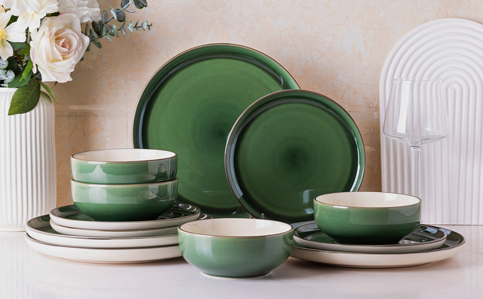 Ceramic Plates and bowls Set of 4