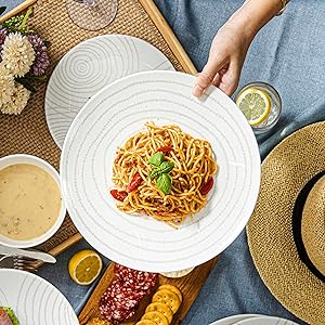 dinnerware white planet dots 