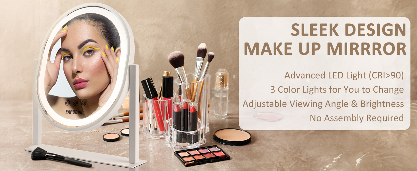 lighted makeup mirror