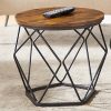 cf4540b1-80af-4877-887b-78256a98c5ec.__CR001464600_PT0_SX1464_V1___ Small Coffee Table Set of 2, Round Coffee Table with Steel Frame, Side End Table for Living Room, Bedroom, Office, Rustic Brown and Black