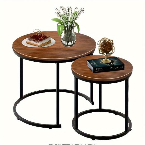 d25eddc4ae89c6f5a2306d4820330d1a 2pcs/set Modern Style Coffee Table Combination, Living Room Decorative Coffee Table Combination, Modern Simple Bedroom Apartment Bedside Table