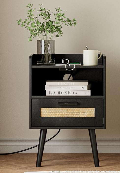 BLACK NIGHTSTAND
