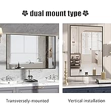 Horizontal and vertical hanging on the wall