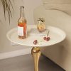 da3d8630-c9c1-41f8-985a-37017288631d-1 Elegant Small Round Table, Bedside Table, Coffee Table Made Of Iron, Creative Cream-style Design, Suitable For Bedroom, Sofa Side, Outdoor Camping